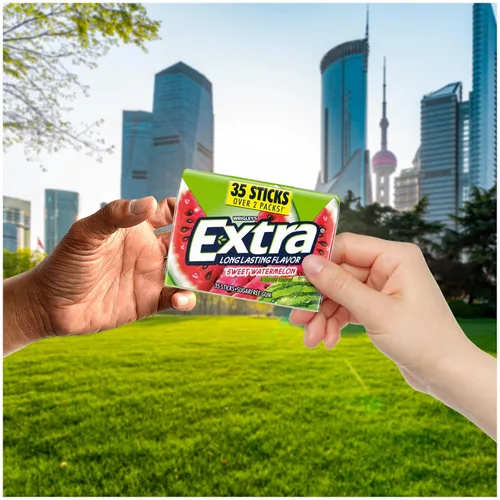 Vista 5 de Extra Gum Sweet Watermelon - Goma de mascar a granel sin azúcar, 35 unidades, paquete de 6