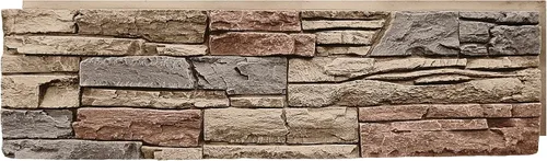 Vista 7 de GenStone Panel de esquina interior de 90 grados de piedra apilada de imitación de 22.5" x 12" en color amanecer del desierto para proyectos