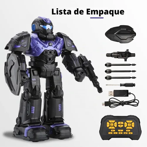 Vista 5 de Robot de juguete RC para niños de 3, 4, 5, 6, 7, 8, robot programable inteligente con detección de gestos, robot de control remoto para niños