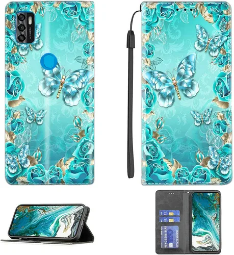 Vista 272 de jioeuinly ATT Motivate 2 - Funda compatible con ATT Motivate 2, funda con soporte abatible y cierre magnético DJS