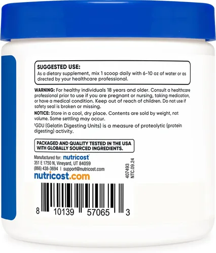Vista 4 de Nutricost Polvo de Bromelaína 4 OZ - Sin OMG, apto para vegetarianos y sin gluten