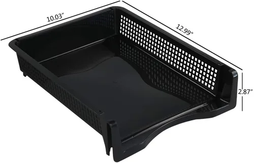 Vista 2 de Ggbin Bandeja organizadora apilable de 6 niveles tamaño papel A4 para escritorio