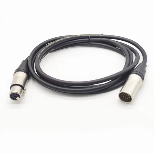 Vista 7 de Cable conector XLR de 7 pines de 1.64 pies, cable de micrófono XLR equilibrado macho a hembra para micrófono e interfaz de audio, cable de enchufe