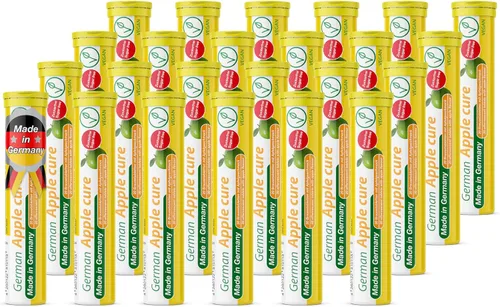 Vista 9 de T&D German Apple Cure - 40 tabletas efervescentes veganas - Sabor a manzana - Fabricado en Alemania