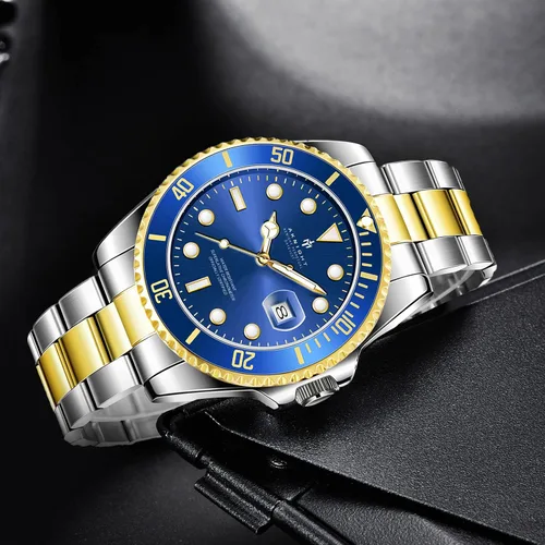 Vista 7 de BENYAR Mens Watches, Waterproof Chronograph Analog Quartz Movement Men's Wrist Watch, Fashion Business Easy Read Luminous Watches for Men with
