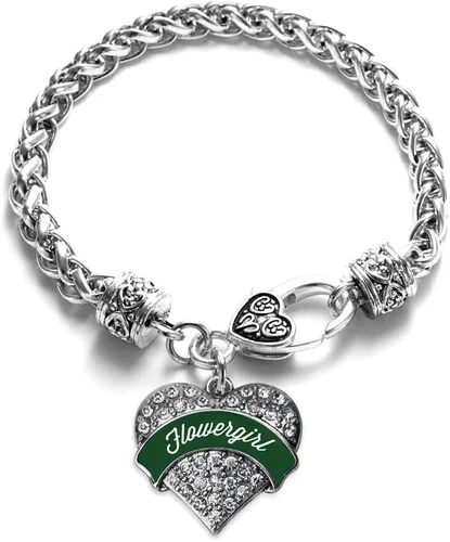 Vista 248 de Inspired Silver - Pulsera de plata con dije de corazón pavé con joyas de circonita cúbica