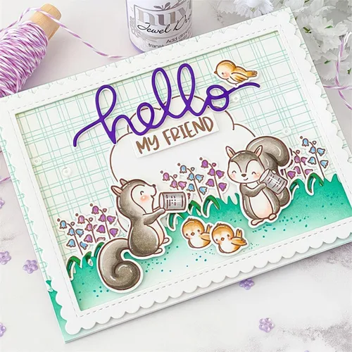 Vista 4 de Sellos cuadrados transparentes de celosía para hacer tarjetas, sellos de goma para álbumes de recortes, álbum de fotos, papel de relieve, decoración