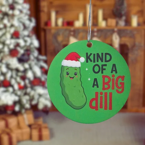 Vista 7 de Adornos divertidos: novedad "Kind of a Big Dill" para compañeros de trabajo, intercambio de elefantes blancos y humor para adultos