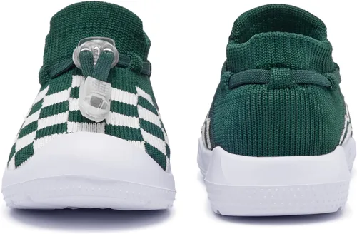 Vista 5 de MORENDL Zapatos de calcetín para caminar para bebé, 2 pies pequeños, pantuflas para niños pequeños, niñas y niños, suela suave, antideslizante