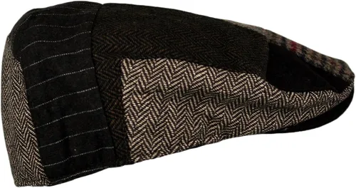 Vista 4 de Wonderful Fashion Sombrero de conducción de taxista de tweed de lana de espiga para hombre