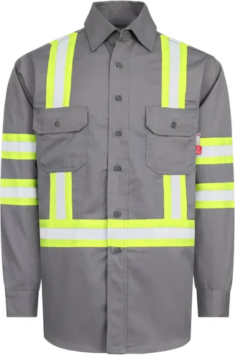 Vista 10 de Titicaca FR Shirt Flame Resistant Work Shirt Men's Cotton 7.5oz Welding Shirt