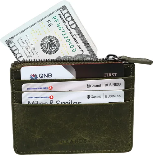 Vista 4 de Grande -3603 Estuches para tarjetas, Verde rústico, Minimalista