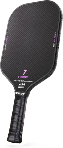 Vista 11 de YVmove USAPA Approved T800 Carbon Fiber Pickleball Paddle with 16mm Dynamic Core, Premium Pickle Ball Thermoformed Unibody, Elongated