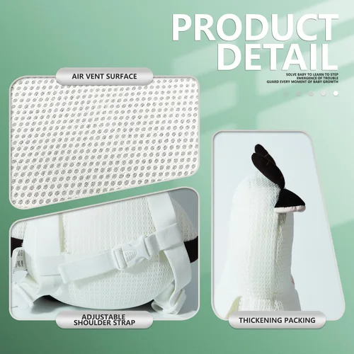 Vista 4 de Mochila con protector de cabeza para bebé caminante, mochila ajustable con protección para la cabeza del bebé para la seguridad del aprendizaje
