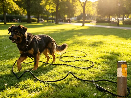 Vista 5 de 15FT 20FT 30FT 50FT Long Dog Tether, Reflective Tie Out Rope Dog Lead for Yard, Obedience Recall Training Outdoor Camping, Playing, Backyard Runner
