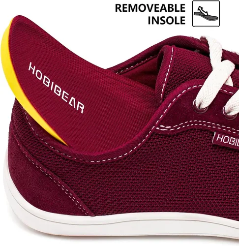 Vista 3 de HOBIBEAR - Zapatillas minimalistas descalzas para hombre y mujer, suela plana, ancho tenis de moda.