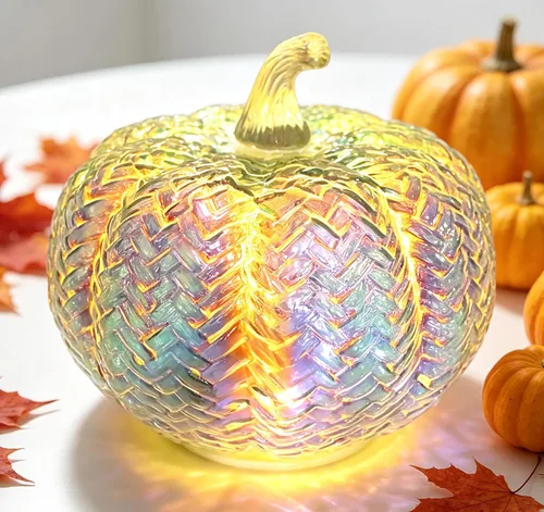 Vista 15 de Fall Decorations for Home,Mercury Glass Pumpkin Lights with Timer(Blue)
