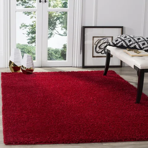 Vista 26 de SAFAVIEH Arizona Shag Collection ASG820A - Alfombra de pasillo, 2 pies 3 pulgadas x 6 pies, color crema, diseño sólido, no desprende pelusa y fácil