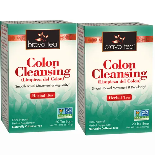 Vista 4 de Bravo Tea Té de hierbas limpiador de colon sin cafeína, 20 bolsas de té