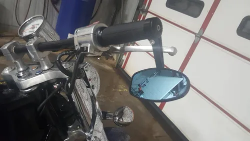 Vista 4 de FENRIR Espejo de motocicleta con adaptador para Sportster Iron Forty eight Dyna Softail Hammer Kingpin Vegas Jackpot BOULEVARD M90 S40 INTRUDER C90T