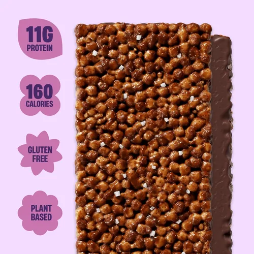 Vista 3 de Mezcla, Barra de proteína de pretzel de chocolate Sgl 1.4 onzas