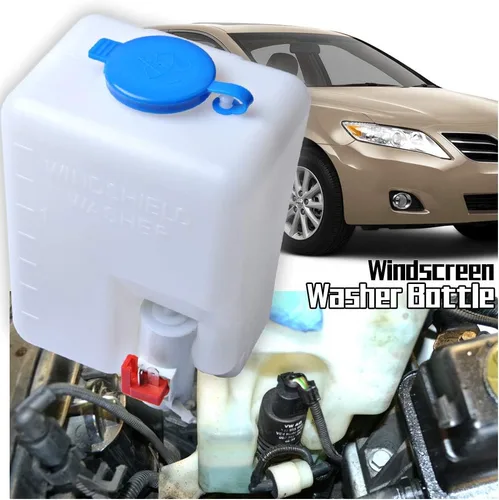 Vista 7 de OTUAYAUTO Botella Universal de Lavaparabrisas, Depósito de Fluido de Bomba Lavadora de 12V con Interruptor de Botón de Chorro para Tanque