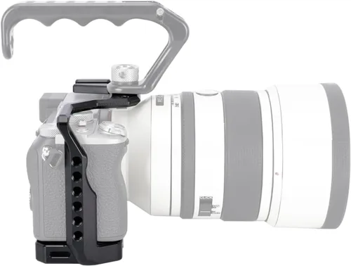 Vista 8 de NICEYRIG A7C II A7CR - Jaula de aluminio para Sony Alpha A7CII / A7CR / A7C cámara sin espejo Vlog Vlogging Video Making con placa de liberación