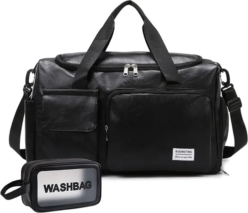 Vista 165 de Pequeña bolsa de gimnasio para mujer, bolsa de viaje con compartimento para zapatos