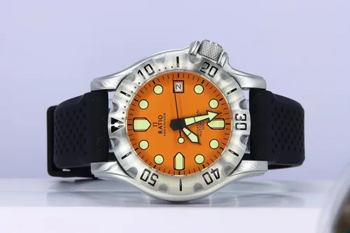 Vista 3 de RATIO FreeDiver - Reloj de buceo profesional con cristal de zafiro automático, resistente al agua, 1,640.4 ft, reloj de buceo para hombre