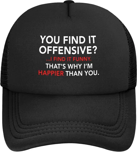 Vista 2 de You Find It Offensive I Find It Funny Gorra de béisbol deportiva Gorra de béisbol de malla