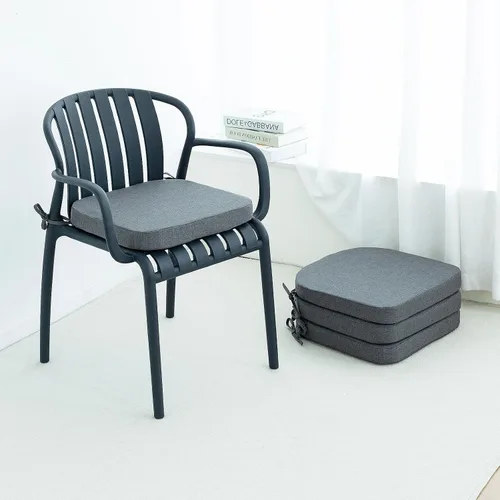 Vista 10 de Helios&Hestia Cojines para sillas de comedor de interior con lazos para cocina, cojines de asiento para exteriores con funda extraíble, parte Beige