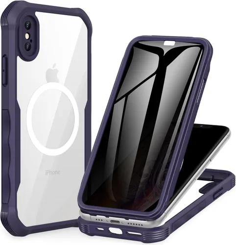 Vista 40 de CENHUFO Funda de privacidad para iPhone 11 Pro, funda de cuerpo completo con protector de pantalla de privacidad de vidrio templado 9H integrado