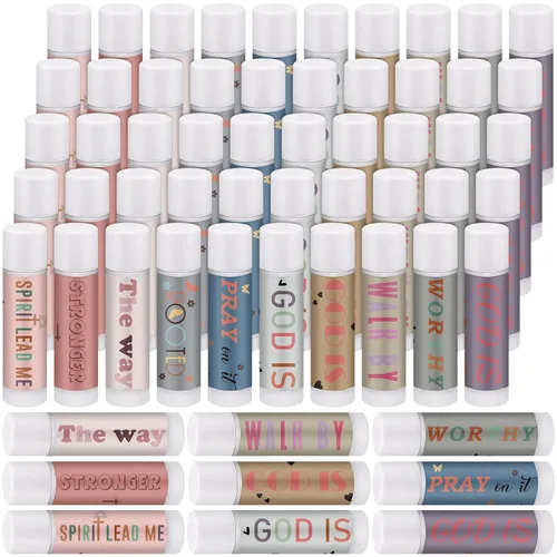 Vista 16 de Paquete de 50 regalos religiosos cristianos a granel para mujeres y hombres, bálsamos labiales religiosos, recuerdos de fiesta de la iglesia