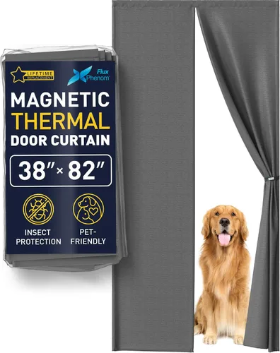 Vista 10 de Flux Phenom Puerta mosquitera magnética (paquete de 2) – Bugs Out, Breeze In – Instalación de sellado automático de 9 minutos, malla de doble Negro