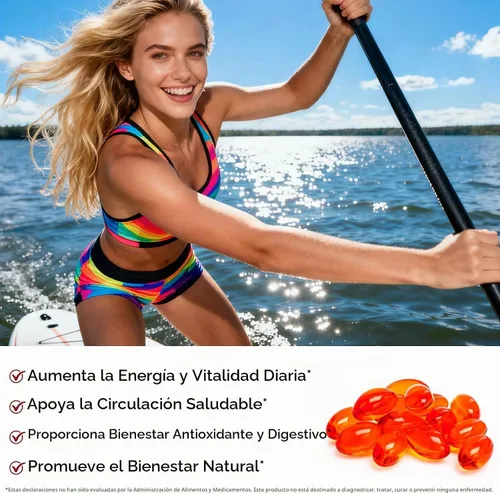 Vista 8 de Suplemento de cápsulas blandas de pimienta de cayena, cápsulas de pimienta de cayena con vitaminas D3+K2 y extractos de semilla de uva, espino