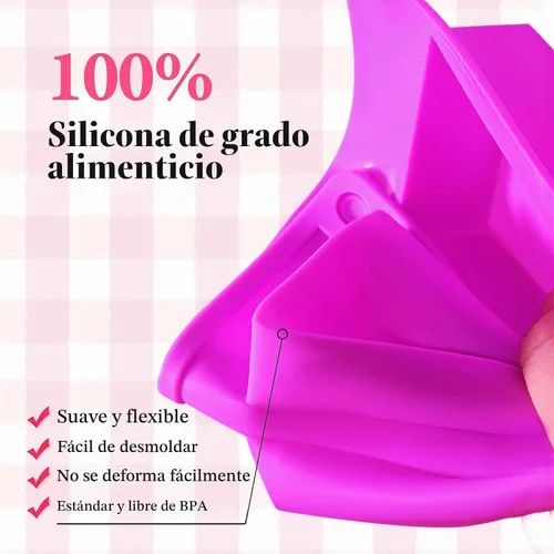Vista 3 de Paquete de 3 moldes de barra de granola de silicona de 8 cavidades, molde rectangular de barra de proteínas de silicona para hornear barra