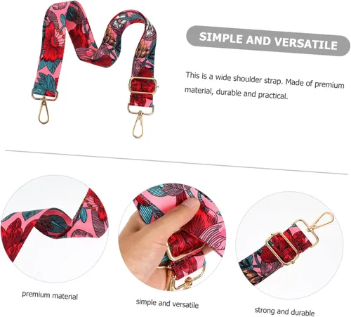 Vista 9 de EXCEART 8 pcs Backpack Straps Nylon Bag Strap Cross Body Bag Strap Purses Crossbody Strap Canvas Crossbody Strap Buckle Straps Long Handbag Strap