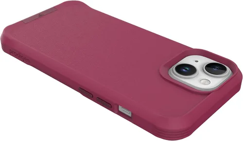 Vista 4 de Prodigee iPhone 15 Balance Burgundy Acabado liso + soporte Prueba de caídas Cubierta de doble capa Compatible con carga inalámbrica A