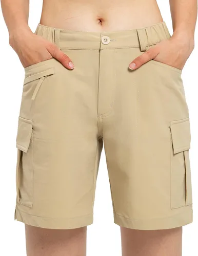Vista 6 de Pantalones cargo para mujer, holgados, casuales, de algodón, tácticos, militares, militares, con 7 bolsillos
