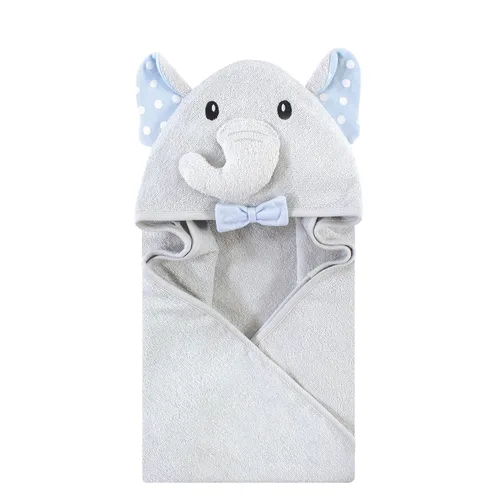 Vista 130 de Hudson Baby Toalla con capucha unisex de algodón con cara de animal para bebé, cocodrilo, talla única
