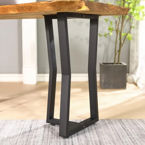 Vista 2 de Juego de 2 patas de escritorio de metal, patas de mesa en forma de T resistentes de 28 pulgadas de alto x 16 pulgadas de ancho, patas de metal