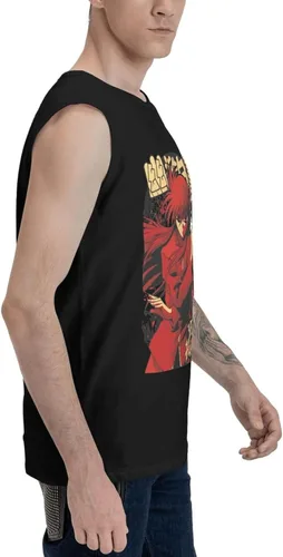 Vista 3 de Camiseta sin mangas Yuyu Hakusho Yoko Kurama para hombre Moda sin mangas Tops Moda Ejercicio Chaleco Negro