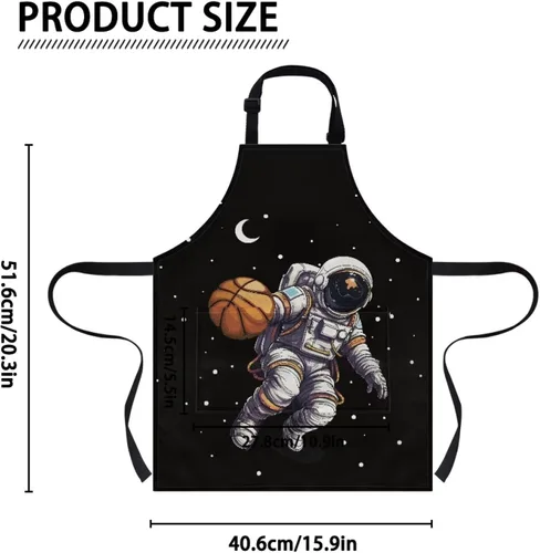 Vista 7 de Delantales para niños y niñas, delantales de pintura con bolsillo, delantales de cocina de 3 a 8 años