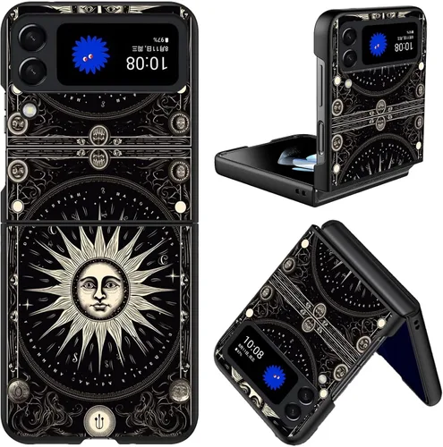 Vista 38 de Diseñada para Samsung Galaxy Z Flip 4 5G, funda rígida para teléfono de PC, a prueba de golpes y caídas, patrones de moda para una protección Gatos
