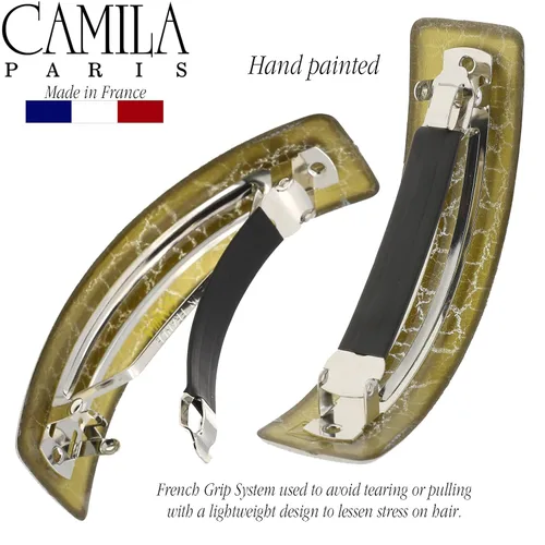 Vista 7 de Camila Paris CP2553 - Pinza de pasador de pelo francés para niñas, para cabello largo y rizado, grueso, rizado, ondulado, agarre fuerte, pinzas