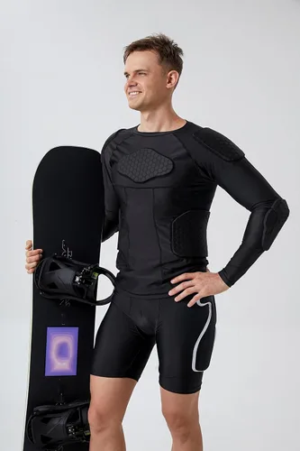 Vista 5 de Pantalones cortos de impacto para snowboard, pantalones cortos de protección acolchados para baloncesto, ciclismo, equitación, paintball, fútbol