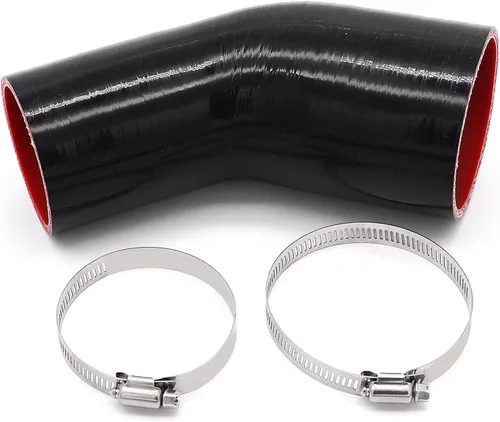 Vista 10 de Codo de 45 grados de 2 a 2.5 pulgadas, manguera de acoplador de 4 capas reforzada de silicona para turbo/intercooler/tubería de admisión, ID de 2 a