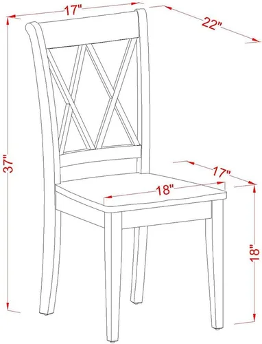 Vista 14 de East West Furniture DLCL5-BLK-C - Juego de mesa de comedor de 5 piezas, incluye una mesa de comedor redonda con gotas y 4 sillas tapizadas de tela