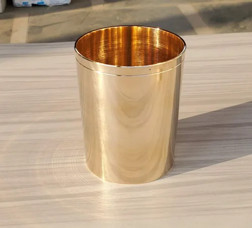 Vista 6 de Pure Source India Kansa Thali Set - 6 piezas, dorado