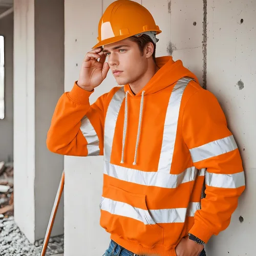 Vista 2 de wefeyuv Hi Vis - Sudaderas de visibilidad reflectante de color liso para hombre